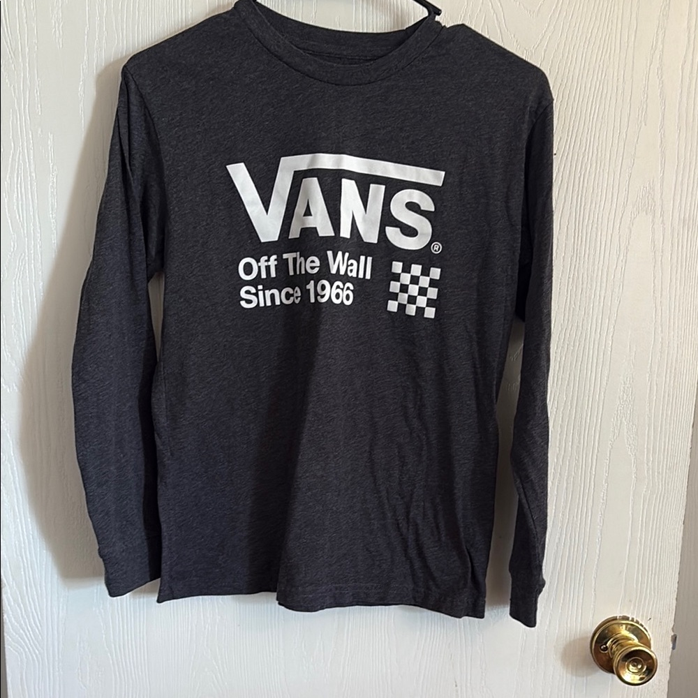 Vans Kids Charcoal Long Sleeve Tee